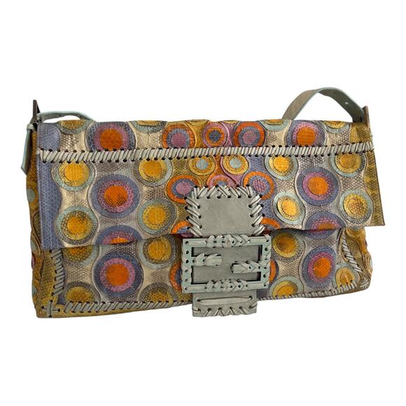 Fendi Pyhon Skin Bubble XXL Baguette - Picture 1 of 11